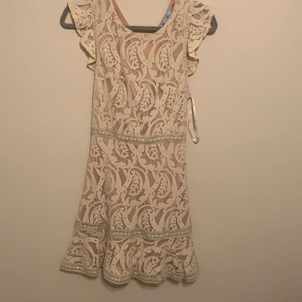 Nude lace dress